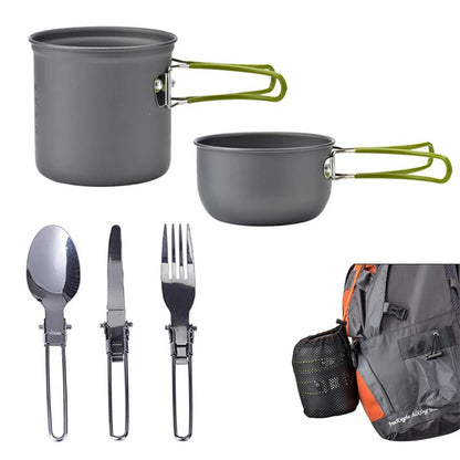 Camping Cookware Set Green