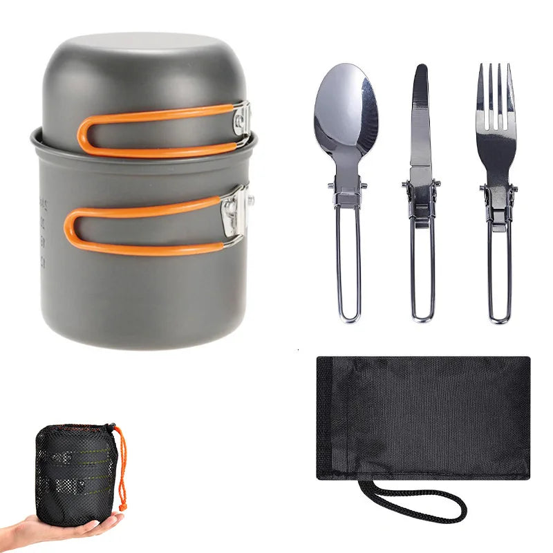 Camping Cookware Set Orange